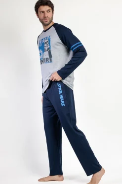 Admas Pijama largo Imperio Star Wars para hombre azul Hot