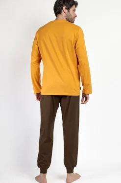 Admas Pijama largo Mandalorian 100% algodón para hombre amarillo Hot