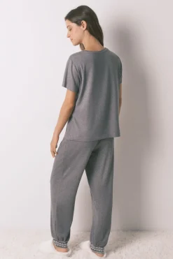 Women'secret Pijama largo manga corta Mickey gris Online