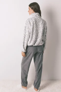 Women'secret Pijama largo polar animal print estampado Sale
