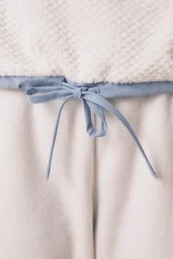 Women'secret Pijama largo polar Jaquard marfil