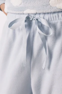 Women'secret Pijama largo polar mousse nubes azul Online