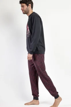 Admas Pijama largo Star Wars 100% algodón para hombre gris Online