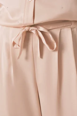 Women'secret Pijama largo strass satén naranja Outlet