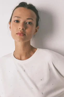 Women'secret Pijama largo terciopelo suave blanco brillo marfil Sale