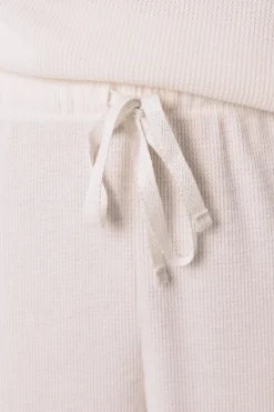 Women'secret Pijama largo textura waffle blanco Discount