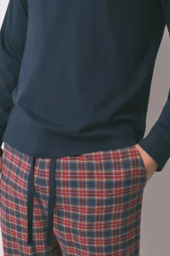 Women'secret Pijama masculino cuadros 100% algodón azul Online