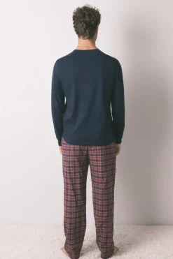 Women'secret Pijama masculino cuadros 100% algodón azul Online