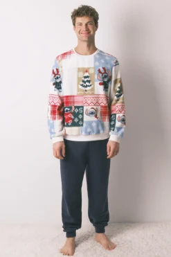 Women'secret Pijama masculino Stitch tejido polar estampado Clearance