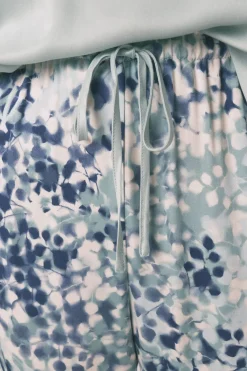 Women'secret Pijama satén viscosa floral verde Online