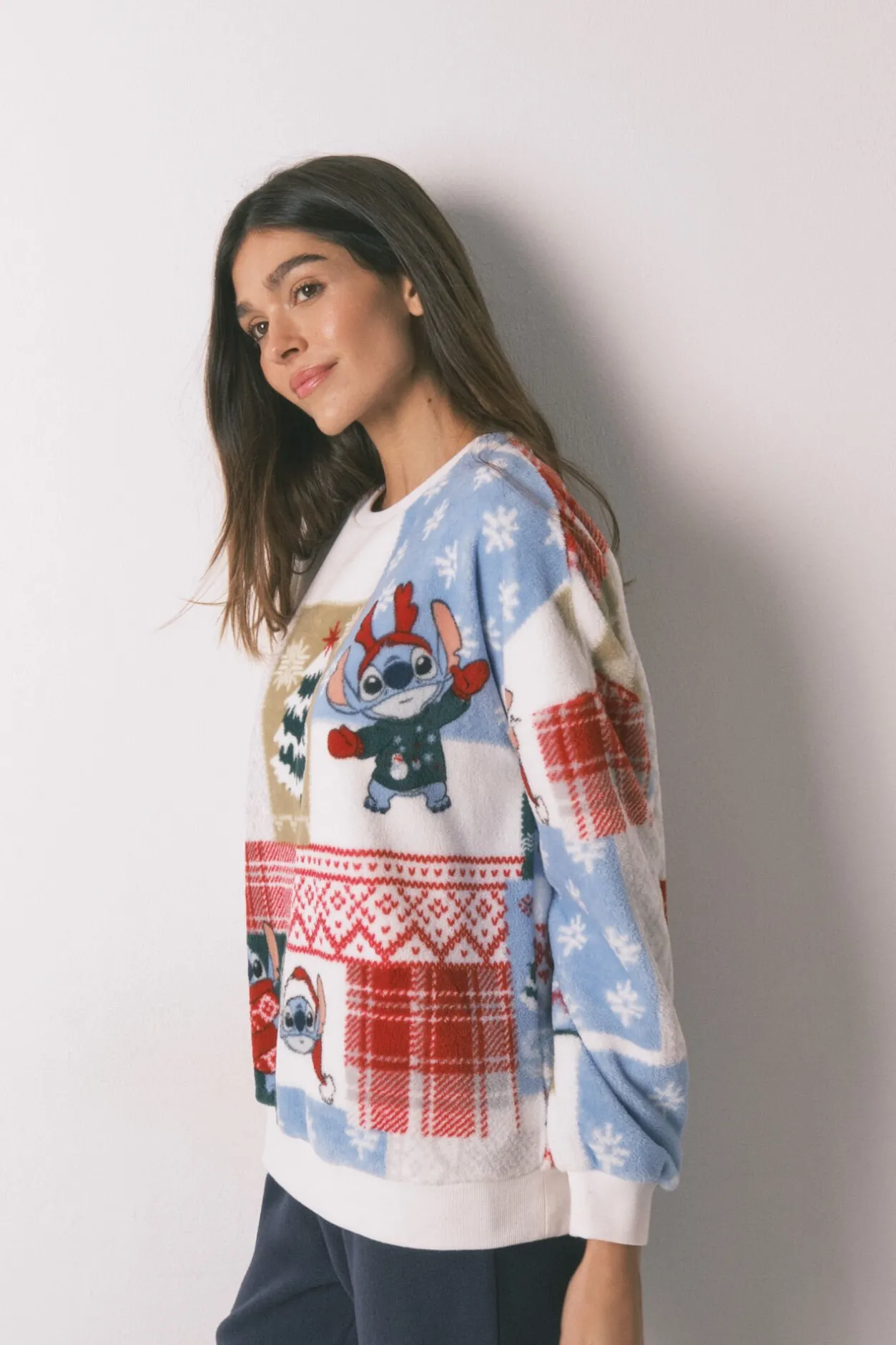 Women'secret Pijama Stitch tejido polar estampado Sale