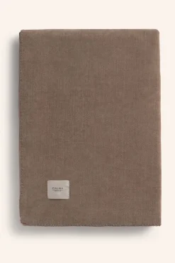 Calma House Plaid calentito con pespunte marrón Adel marr&oacute;n New