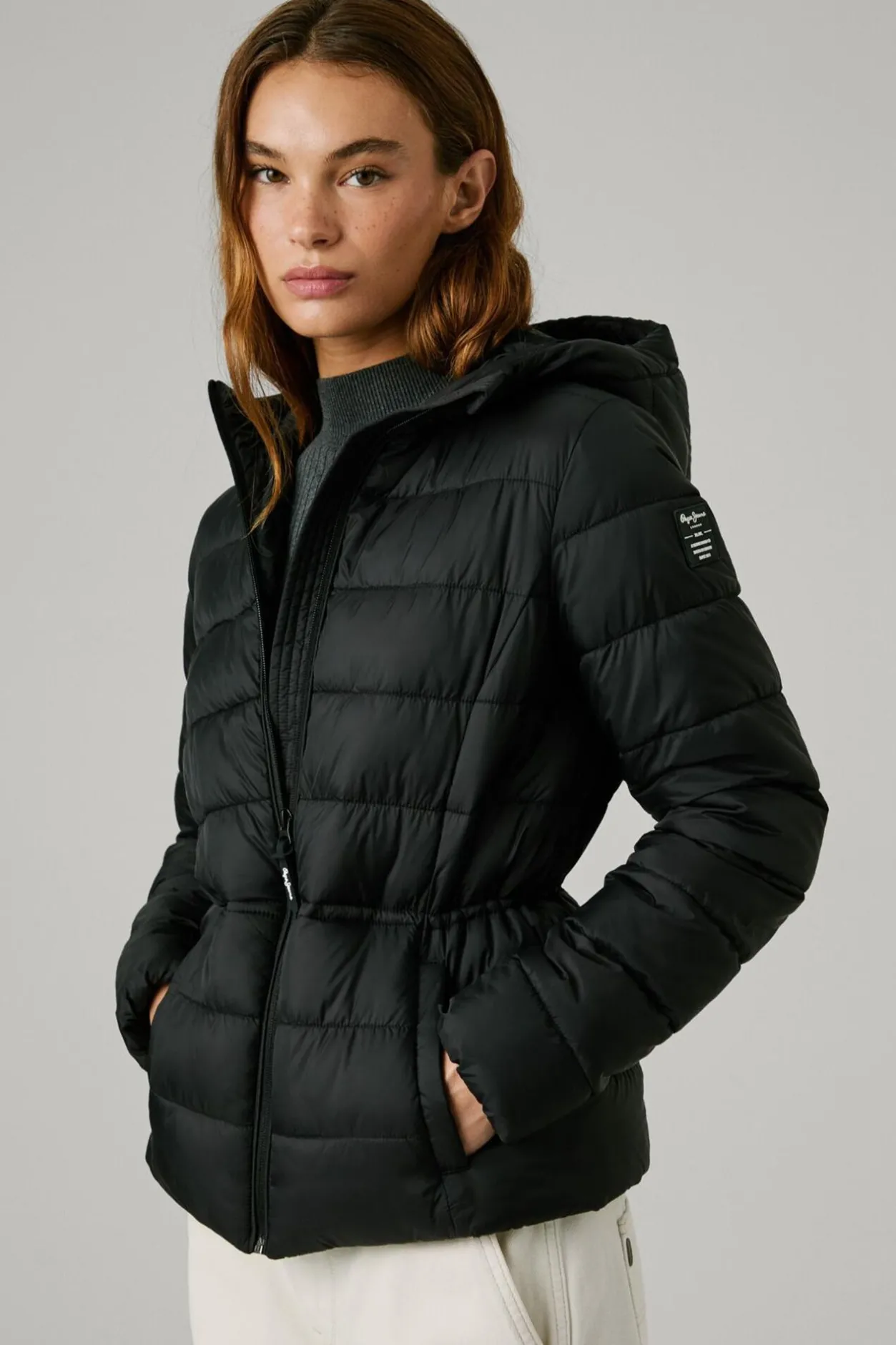 Pepe Jeans Plumífero Acolchado Con Capucha negro Online