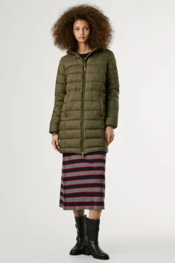 Pepe Jeans Plumífero Largo Acolchado kaki Online