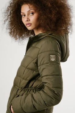 Pepe Jeans Plumífero Largo Acolchado kaki Online