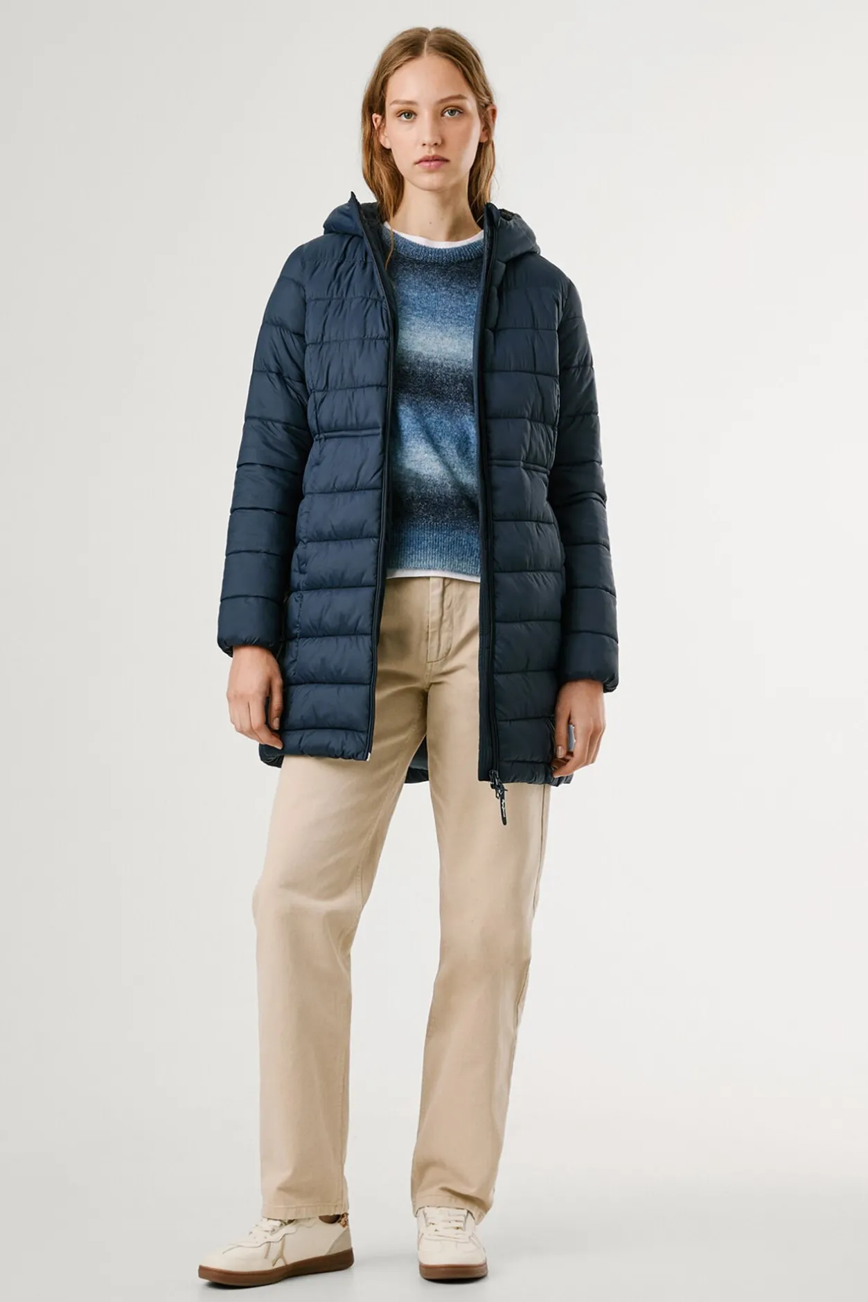 Pepe Jeans Plumífero Largo Acolchado azul Discount