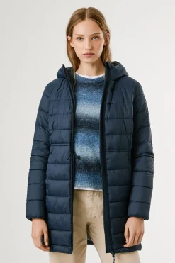 Pepe Jeans Plumífero Largo Acolchado azul Discount