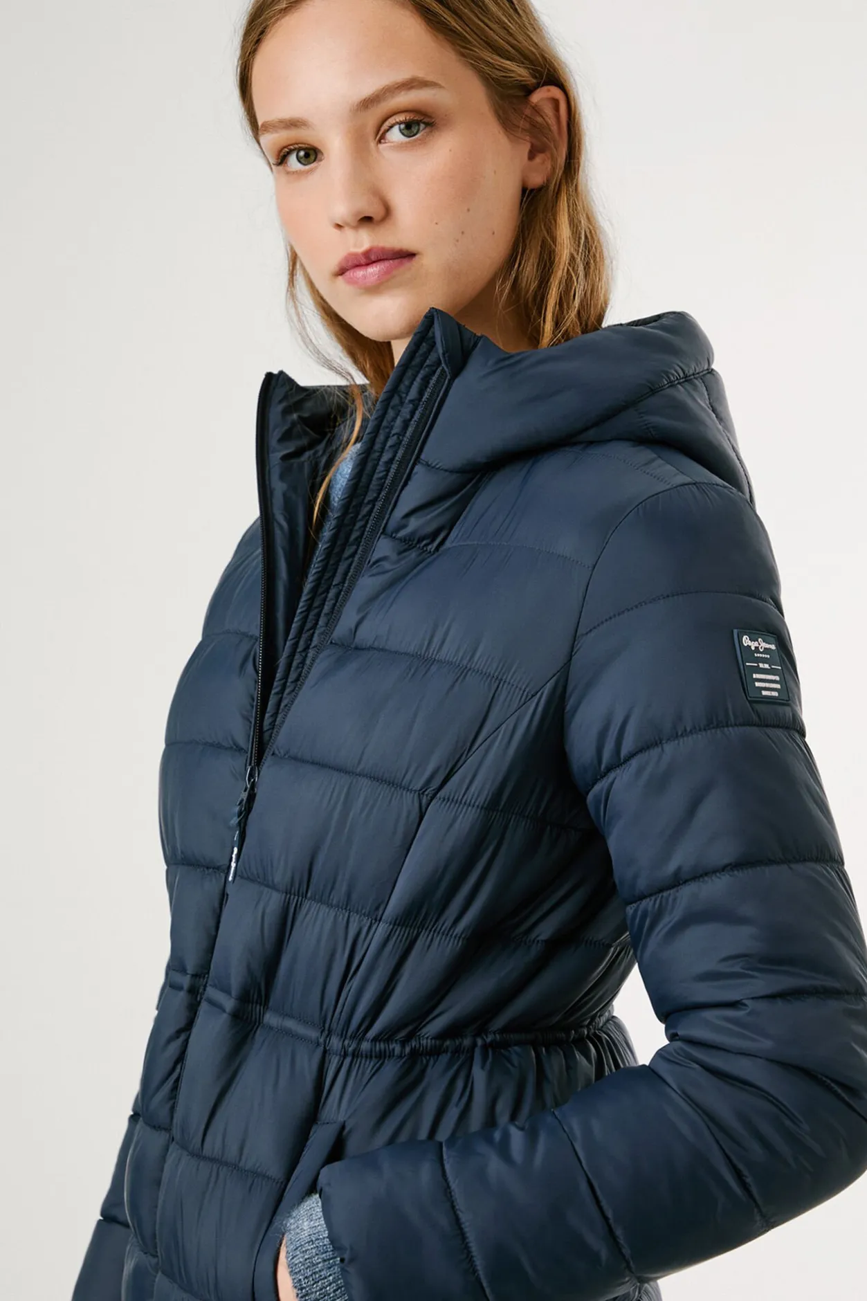 Pepe Jeans Plumífero Largo Acolchado azul Discount