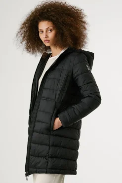 Pepe Jeans Plumífero Largo Acolchado negro