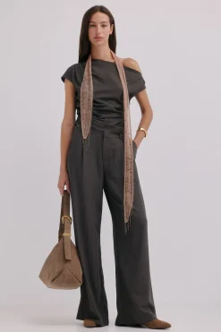 Hoss Intropia Poline. Pantalones fluidos Gris Discount