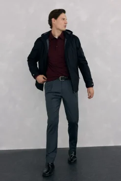 Pedro del Hierro Polo básico manga larga Burdeos Hot