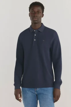 Pedro del Hierro Polo básico manga larga Azul Best