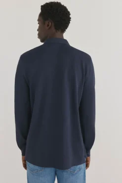 Pedro del Hierro Polo básico manga larga Azul Best