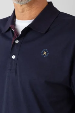 Privata Polo básico manga larga Azul marino