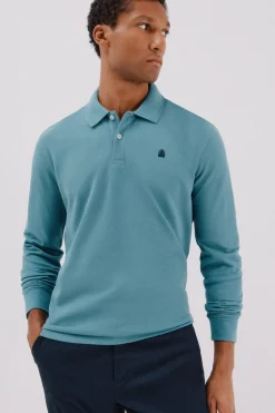 Cortefiel Polo básico manga larga Azul Outlet