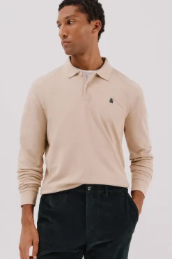 Cortefiel Polo básico manga larga Beige Clearance