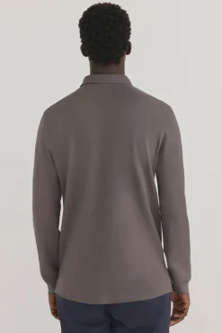 Pedro del Hierro Polo básico manga larga Gris Online