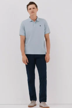 Cortefiel Polo básico piqué Azul Clearance