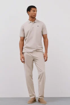 Cortefiel Polo básico piqué Beige New