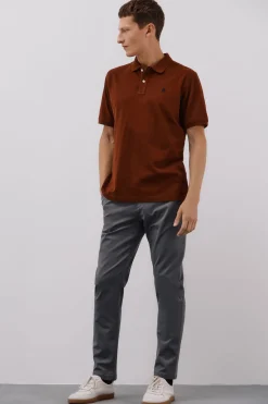 Cortefiel Polo básico piqué Marrón New