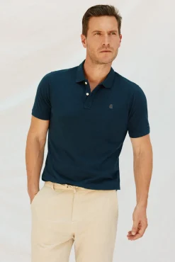 Cortefiel Polo básico piqué Azul marino Online