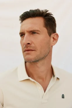 Cortefiel Polo básico piqué Marfil Discount