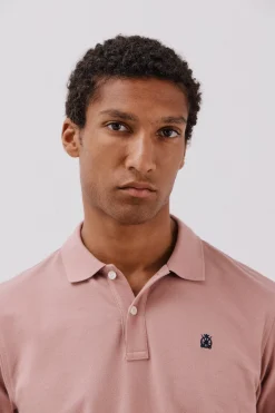 Cortefiel Polo básico piqué Rosa