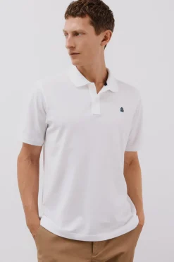 Cortefiel Polo básico piqué Blanco Online