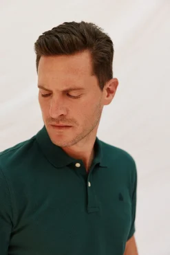 Cortefiel Polo básico piqué Verde oscuro Best