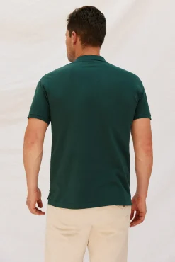 Cortefiel Polo básico piqué Verde oscuro Best