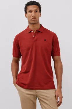 Cortefiel Polo básico piqué Rojo Discount
