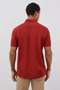 Cortefiel Polo básico piqué Rojo Discount
