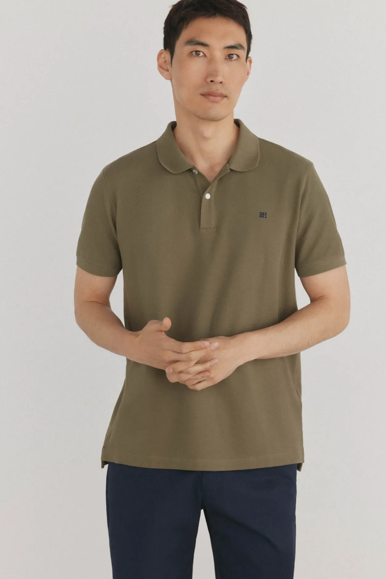 Pedro del Hierro Polo básico slim Verde