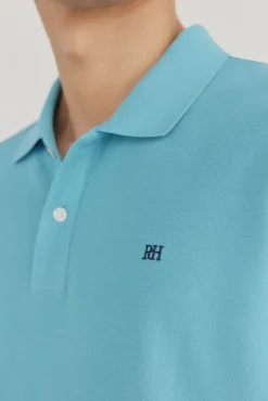 Pedro del Hierro Polo básico slim Turquesa Sale