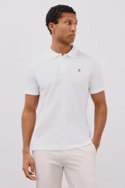 Cortefiel Polo básico slim Blanco Clearance