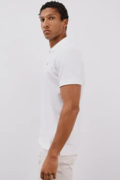 Cortefiel Polo básico slim Blanco Clearance