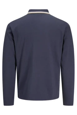 Jack & Jones Polo clásico de manga larga Azul marino Clearance