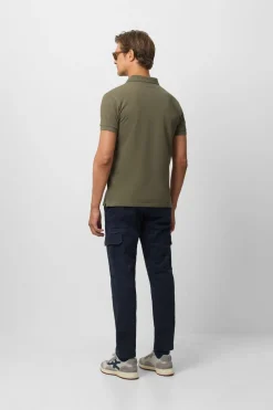 Silbon Polo clásico liso Verde Sale