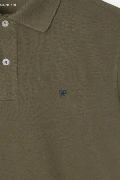 Silbon Polo clásico liso Verde Sale