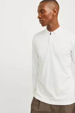 Jack & Jones Polo clásico manga larga Blanco Best